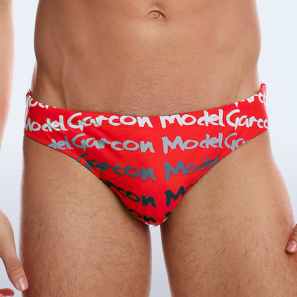 กางเกงว่ายน้ำ Garçon Model Red Graffiti Swim Briefs