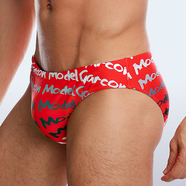 กางเกงว่ายน้ำ Garçon Model Red Graffiti Swim Briefs