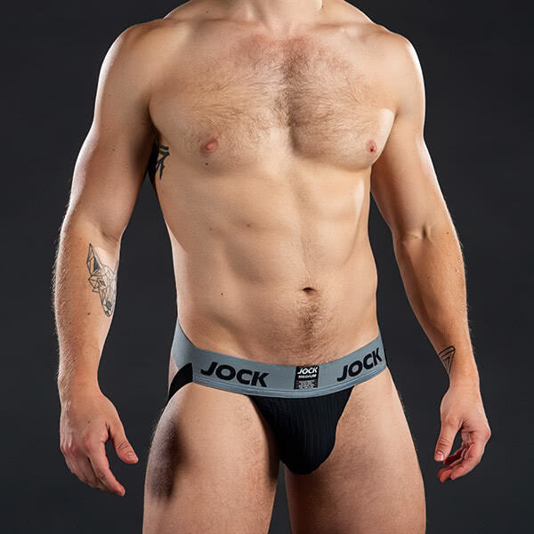 จ็อกสแตรป JOCK 2" Black Classic Cotton Jockstrap