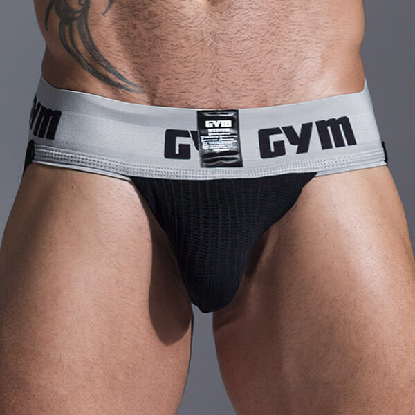 จ็อกสแตรป GYM 3-In Black Performance Athletic Jockstrap