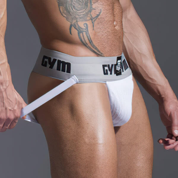 จ็อกสแตรป GYM 3-In White Performance Athletic Jockstrap