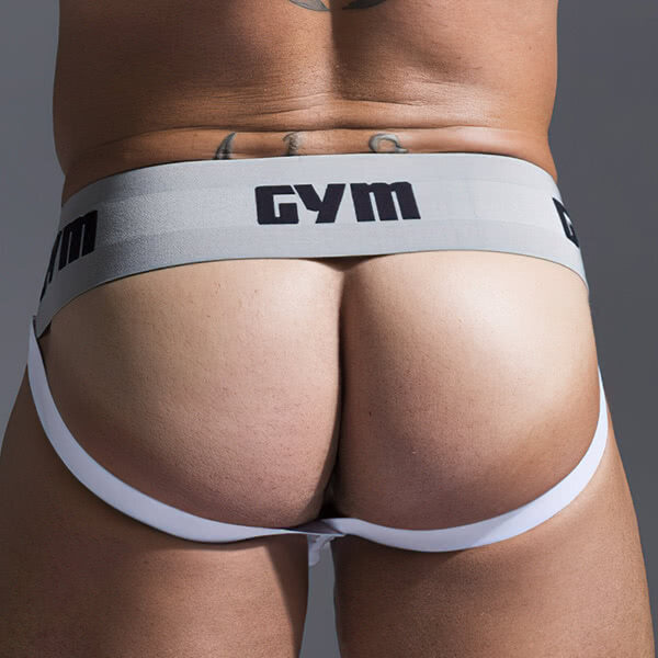 จ็อกสแตรป GYM 3-In White Performance Athletic Jockstrap