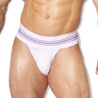กางเกงใน J.J. Malibu White Vintage Micro Strap Briefs