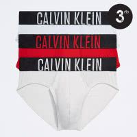 กางเกงใน กางเกงใน Calvin Klein Intense Power Micro Hip Briefs 3 Pack NB2592 / สีขาว แดง เทาอ่อน