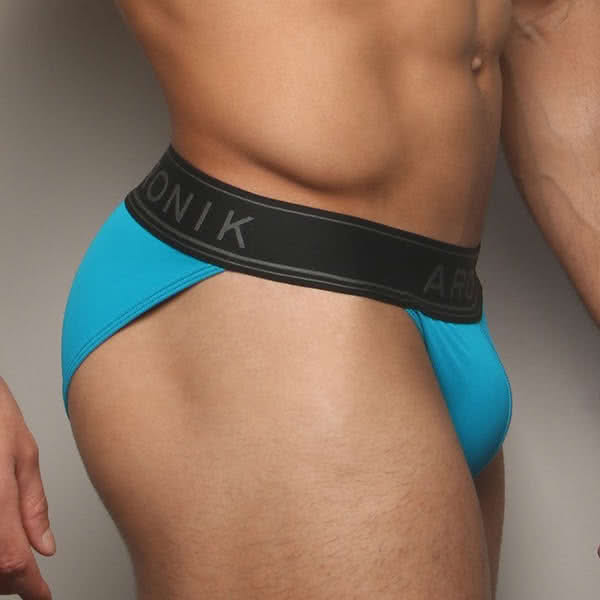 กางเกงใน ARONIK New Ribbed Jockini Chaouen Micro Bikini สีเทอร์คอยซ์
