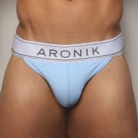 กางเกงใน ARONIK New Ribbed Jockini Celeste Micro สีฟ้า