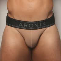 กางเกงใน ARONIK New Ribbed Jockini Camel Micro สีแทน