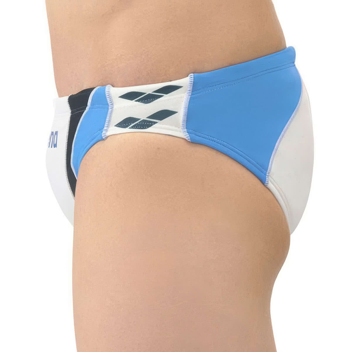 กางเกงว่ายน้ำชาย ARENA 25SS Double Matt V Aqua Training Rimic สีขาว/กรมท่า