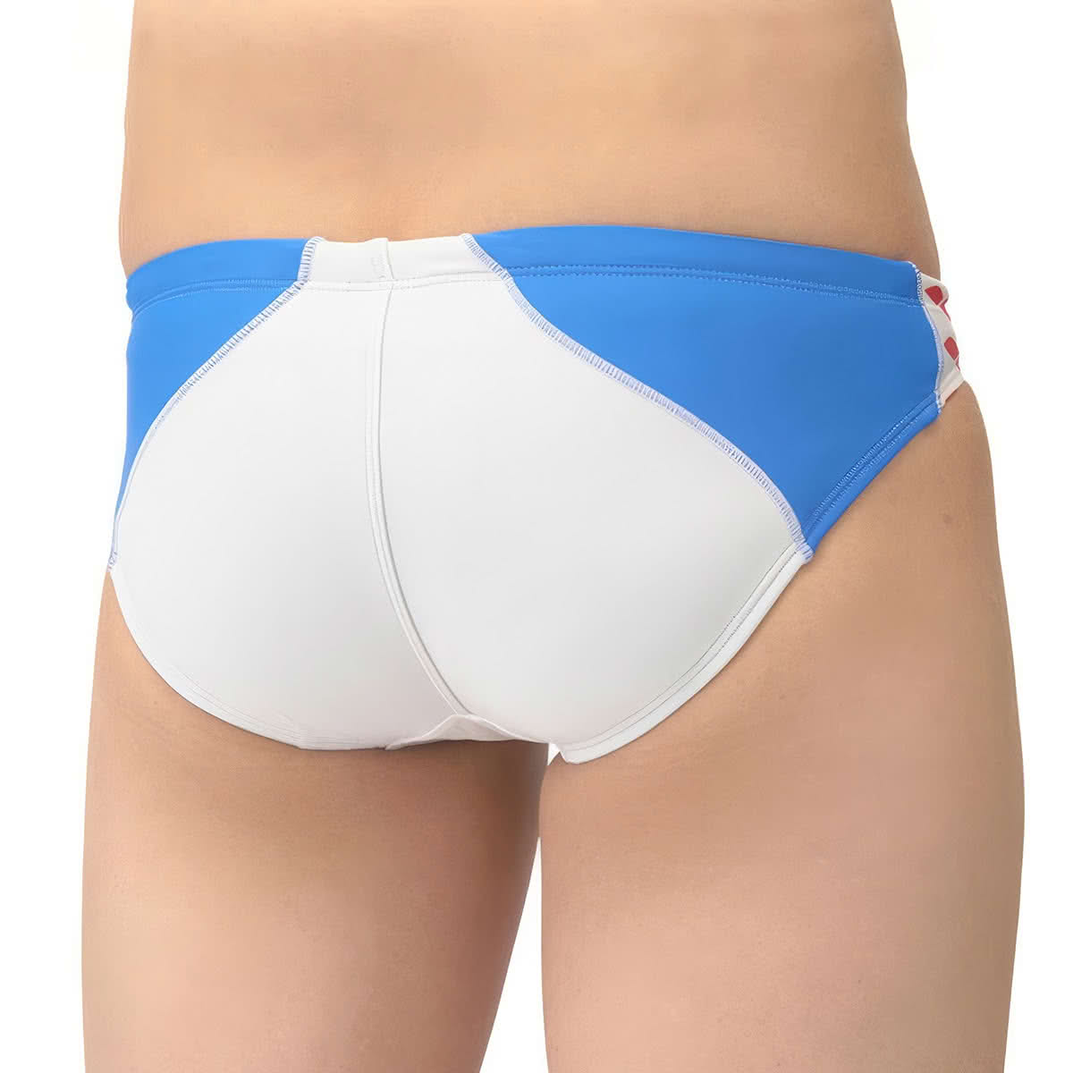 กางเกงว่ายน้ำชาย ARENA 25SS Double Matt V Aqua Training Rimic สีขาว/แดง