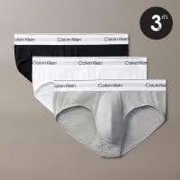 กางเกงใน Calvin Klein Modern Cotton Stretch Hip Briefs 3 Packs NB3962 สีขาว สีเทา สีดำ
