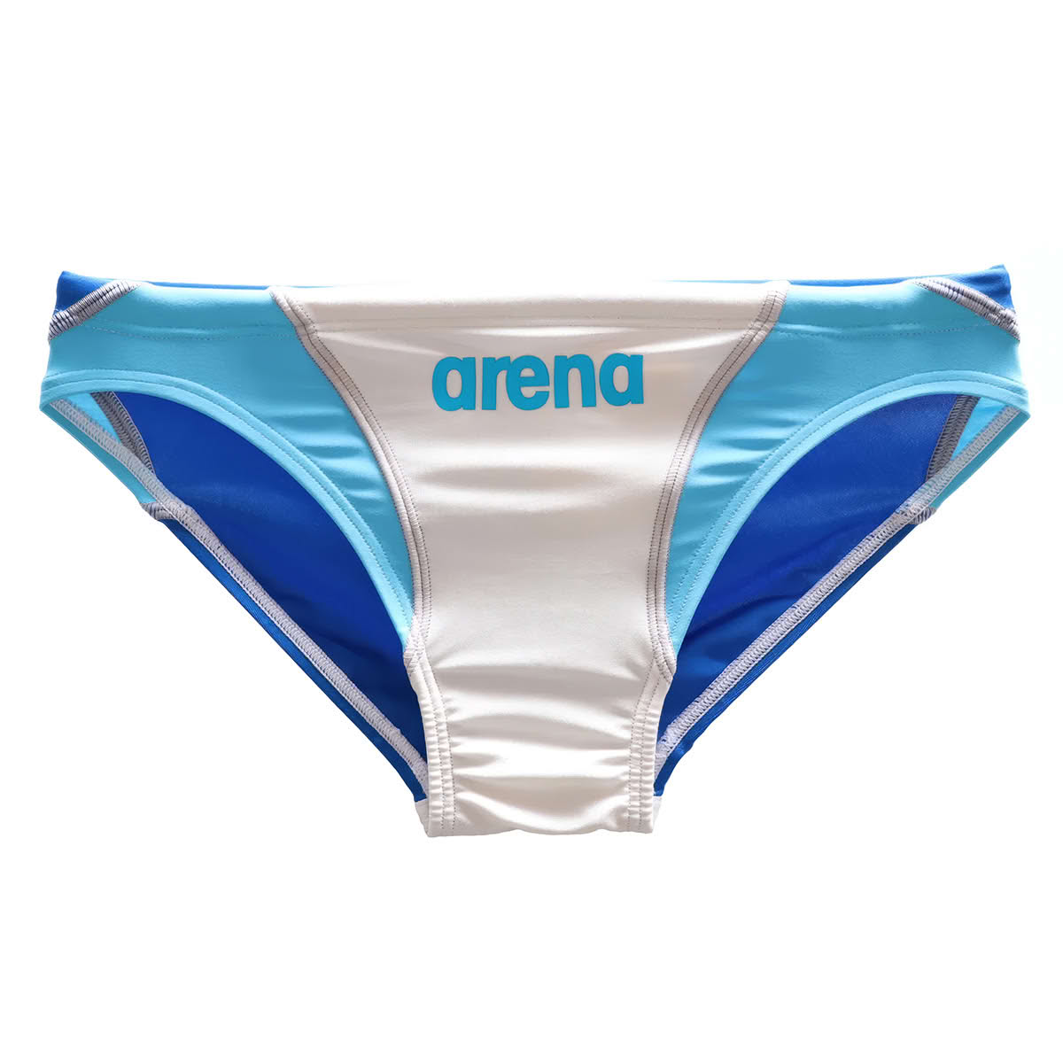 กางเกงว่ายน้ำ Arena 25SS Double Matt S Nux-D Aqua Traing Rimic Bikini (Special Edition) สีขาว/ฟ้า