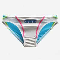 กางเกงว่ายน้ำ Arena 25SS Double Matt S Nux-D Aqua Traing Rimic Bikini (Special Edition) สีขาว/ฟ้า